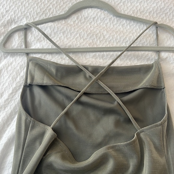 silver cowl neck midi dress - Picture 4 of 4